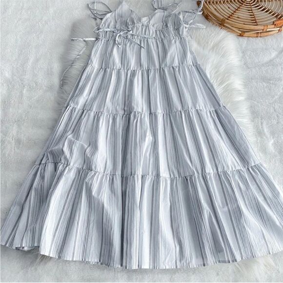 NWT Rails Size Medium Julia West Seaport Stripe Organic Cotton Midi Dress - Picture 10 of 12